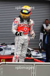 07.09.2008 Francorchamps, Belgium,  Lewis Hamilton (GBR), McLaren Mercedes, wins - Formula 1 World Championship, Rd 13, Belgian Grand Prix, Sunday Podium