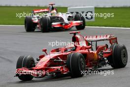 07.09.2008 Francorchamps, Belgium,  Kimi Raikkonen (FIN), Räikkönen, Scuderia Ferrari, Lewis Hamilton (GBR), McLaren Mercedes  - Formula 1 World Championship, Rd 13, Belgian Grand Prix, Sunday Race