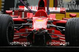 07.09.2008 Francorchamps, Belgium,  Kimi Raikkonen (FIN), Räikkönen, Scuderia Ferrari after his crash in the last lap - Formula 1 World Championship, Rd 13, Belgian Grand Prix, Sunday Race