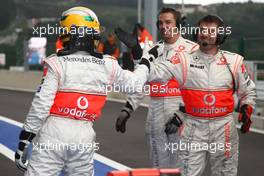 06.09.2008 Francorchamps, Belgium,  Lewis Hamilton (GBR), McLaren Mercedes gets pole position - Formula 1 World Championship, Rd 13, Belgian Grand Prix, Saturday Qualifying