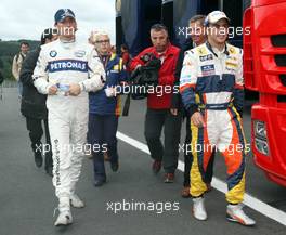 06.09.2008 Francorchamps, Belgium,  Robert Kubica (POL),  BMW Sauber F1 Team and Fernando Alonso (ESP), Renault F1 Team - Formula 1 World Championship, Rd 13, Belgian Grand Prix, Saturday