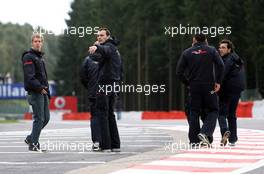 04.09.2008 Francorchamps, Belgium,  Sebastian Vettel (GER), Scuderia Toro Rosso trackwalk - Formula 1 World Championship, Rd 13, Belgian Grand Prix, Thursday