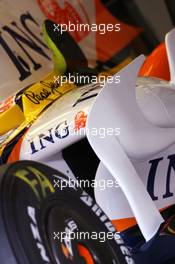 04.09.2008 Francorchamps, Belgium,  Renault F1 Team bodywork detail - Formula 1 World Championship, Rd 13, Belgian Grand Prix, Thursday