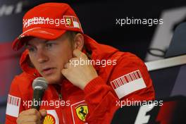 04.09.2008 Francorchamps, Belgium,  Kimi Raikkonen (FIN), Räikkönen, Scuderia Ferrari - Formula 1 World Championship, Rd 13, Belgian Grand Prix, Thursday Press Conference