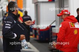 04.09.2008 Francorchamps, Belgium,  Beat Zehnder (CHE), BMW Sauber F1 Team, Team Manager and Kimi Raikkonen (FIN), Räikkönen, Scuderia Ferrari - Formula 1 World Championship, Rd 13, Belgian Grand Prix, Thursday