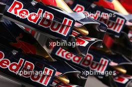 04.09.2008 Francorchamps, Belgium,  Scuderia Toro Rosso front wings detail - Formula 1 World Championship, Rd 13, Belgian Grand Prix, Thursday