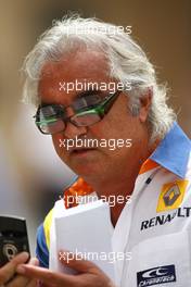 04.04.2008 Sakhir, Bahrain,  Flavio Briatore (ITA), Renault F1 Team, Team Chief, Managing Director - Formula 1 World Championship, Rd 3, Bahrain Grand Prix, Friday