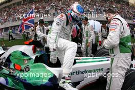 06.04.2008 Sakhir, Bahrain,  Jenson Button (GBR), Honda Racing F1 Team - Formula 1 World Championship, Rd 3, Bahrain Grand Prix, Sunday Pre-Race Grid