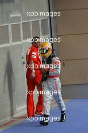06.04.2008 Sakhir, Bahrain,  Lewis Hamilton (GBR), McLaren Mercedes - Formula 1 World Championship, Rd 3, Bahrain Grand Prix, Sunday Podium