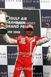 Felipe Massa (BRA), Scuderia Ferrari - Formula 1 World Championship, Rd 3, Bahrain Grand Prix, Sunday Podium
