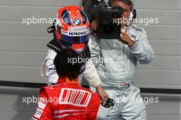 06.04.2008 Sakhir, Bahrain,  Felipe Massa (BRA), Scuderia Ferrari, Robert Kubica (POL),  BMW Sauber F1 Team - Formula 1 World Championship, Rd 3, Bahrain Grand Prix, Sunday Podium