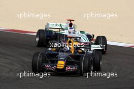 06.04.2008 Sakhir, Bahrain,  David Coulthard (GBR), Red Bull Racing, Jenson Button (GBR), Honda Racing F1 Team - Formula 1 World Championship, Rd 3, Bahrain Grand Prix, Sunday Race
