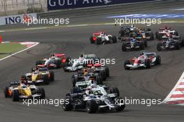 06.04.2008 Sakhir, Bahrain,  Nico Rosberg (GER), WilliamsF1 Team, FW30, Adrian Sutil (GER), Force India F1 Team, VJM-01 damaged front wing - Formula 1 World Championship, Rd 3, Bahrain Grand Prix, Sunday Race