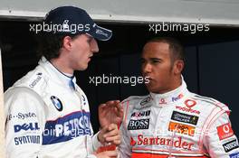 05.04.2008 Sakhir, Bahrain,  Robert Kubica (POL),  BMW Sauber F1 Team and Lewis Hamilton (GBR), McLaren Mercedes - Formula 1 World Championship, Rd 3, Bahrain Grand Prix, Saturday Qualifying