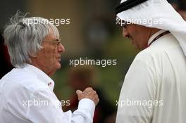 05.04.2008 Sakhir, Bahrain,  Bernie Ecclestone (GBR) with Muhammed Al Khalifa (BRN) Chairman of Bahrain circuit - Formula 1 World Championship, Rd 3, Bahrain Grand Prix, Saturday