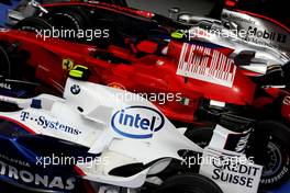05.04.2008 Sakhir, Bahrain,  BMW Sauber F1 Team, F1.08, Scuderia Ferrari, F2008 and McLaren Mercedes, MP4-23 - Formula 1 World Championship, Rd 3, Bahrain Grand Prix, Saturday Qualifying