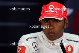05.04.2008 Sakhir, Bahrain,  Lewis Hamilton (GBR), McLaren Mercedes - Formula 1 World Championship, Rd 3, Bahrain Grand Prix, Saturday Press Conference