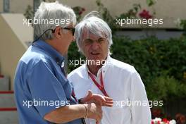 06.04.2008 Sakhir, Bahrain,  Herbie Blash (GBR), FIA Observer and Bernie Ecclestone (GBR), President and CEO of Formula One Management - Formula 1 World Championship, Rd 3, Bahrain Grand Prix, Sunday