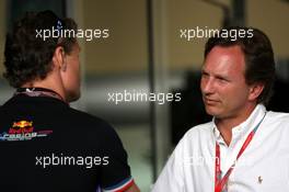 03.04.2008 Sakhir, Bahrain,  David Coulthard (GBR), Red Bull Racing, Christian Horner (GBR), Red Bull Racing, Sporting Director - Formula 1 World Championship, Rd 3, Bahrain Grand Prix, Thursday