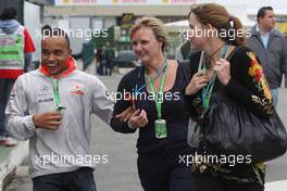 31.10.2008 Sao Paulo, Brazil,  Nicholas Hamilton (GBR), Brother of Lewis Hamilton, McLaren Mercedes and Linda Hamilton (GBR), Step-mother (Centre) of Lewis Hamilton (GBR), McLaren Mercedes - Formula 1 World Championship, Rd 18, Brazilian Grand Prix, Friday