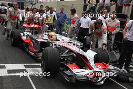 02.11.2008 Sao Paulo, Brazil,  Lewis Hamilton (GBR), McLaren Mercedes - Formula 1 World Championship, Rd 18, Brazilian Grand Prix, Sunday Pre-Race Grid