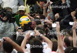 02.11.2008 Sao Paulo, Brazil,  Lewis Hamilton (GBR), McLaren Mercedes - Formula 1 World Championship, Rd 18, Brazilian Grand Prix, Sunday Podium