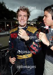 02.11.2008 Sao Paulo, Brazil,  Sebastian Vettel (GER), Scuderia Toro Rosso - Formula 1 World Championship, Rd 18, Brazilian Grand Prix, Sunday Podium
