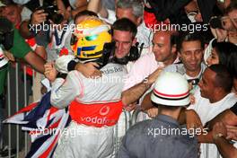 02.11.2008 Sao Paulo, Brazil,  2008 World Champion, Lewis Hamilton (GBR), McLaren Mercedes - Formula 1 World Championship, Rd 18, Brazilian Grand Prix, Sunday Podium