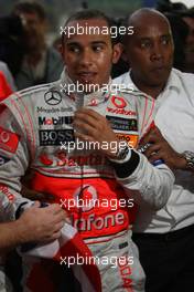 02.11.2008 Sao Paulo, Brazil,  2008 World Champion, Lewis Hamilton (GBR), McLaren Mercedes - Formula 1 World Championship, Rd 18, Brazilian Grand Prix, Sunday Podium