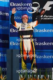 02.11.2008 Sao Paulo, Brazil,  2nd, Fernando Alonso (ESP), Renault F1 Team - Formula 1 World Championship, Rd 18, Brazilian Grand Prix, Sunday Podium