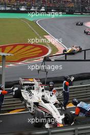 02.11.2008 Sao Paulo, Brazil,  David Coulthard (GBR), Red Bull Racing crashed out of his last GP - Formula 1 World Championship, Rd 18, Brazilian Grand Prix, Sunday Race