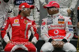 02.11.2008 Sao Paulo, Brazil,  Felipe Massa (BRA), Scuderia Ferrari and Lewis Hamilton (GBR), McLaren Mercedes - Formula 1 World Championship, Rd 18, Brazilian Grand Prix, Sunday Race
