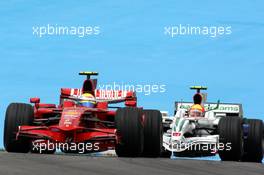 01.11.2008 Sao Paulo, Brazil,  Felipe Massa (BRA), Scuderia Ferrari, Rubens Barrichello (BRA), Honda Racing F1 Team - Formula 1 World Championship, Rd 18, Brazilian Grand Prix, Saturday Practice