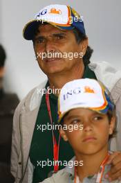 01.11.2008 Sao Paulo, Brazil,  Nelson Piquet Snr. with his son - Formula 1 World Championship, Rd 18, Brazilian Grand Prix, Saturday Practice