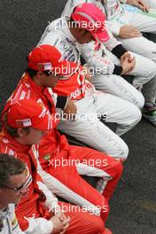 02.11.2008 Sao Paulo, Brazil,  Lewis Hamilton (GBR), McLaren Mercedes and Felipe Massa (BRA), Scuderia Ferrari and Kimi Raikkonen (FIN), Räikkönen, Scuderia Ferrari - Formula 1 World Championship, Rd 18, Brazilian Grand Prix, Sunday