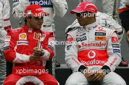02.11.2008 Sao Paulo, Brazil,  Felipe Massa (BRA), Scuderia Ferrari and Lewis Hamilton (GBR), McLaren Mercedes - Formula 1 World Championship, Rd 18, Brazilian Grand Prix, Sunday