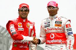 02.11.2008 Sao Paulo, Brazil,  Felipe Massa (BRA), Scuderia Ferrari, Lewis Hamilton (GBR), McLaren Mercedes  - Formula 1 World Championship, Rd 18, Brazilian Grand Prix, Sunday