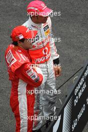 02.11.2008 Sao Paulo, Brazil,  Lewis Hamilton (GBR), McLaren Mercedes and Felipe Massa (BRA), Scuderia Ferrari - Formula 1 World Championship, Rd 18, Brazilian Grand Prix, Sunday
