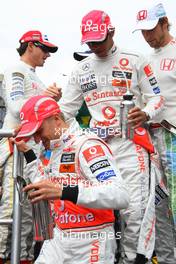 02.11.2008 Sao Paulo, Brazil,  Heikki Kovalainen (FIN), McLaren Mercedes and Lewis Hamilton (GBR), McLaren Mercedes - Formula 1 World Championship, Rd 18, Brazilian Grand Prix, Sunday