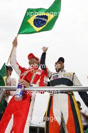 02.11.2008 Sao Paulo, Brazil,  Felipe Massa (BRA), Scuderia Ferrari, Nelson Piquet Jr (BRA), Renault F1 Team - Formula 1 World Championship, Rd 18, Brazilian Grand Prix, Sunday
