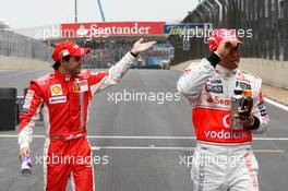 02.11.2008 Sao Paulo, Brazil,  Felipe Massa (BRA), Scuderia Ferrari, Lewis Hamilton (GBR), McLaren Mercedes - Formula 1 World Championship, Rd 18, Brazilian Grand Prix, Sunday