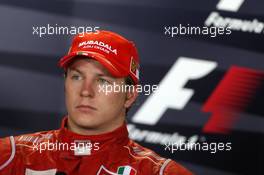 02.11.2008 Sao Paulo, Brazil,  Kimi Raikkonen (FIN), Räikkönen, Scuderia Ferrari - Formula 1 World Championship, Rd 18, Brazilian Grand Prix, Sunday Press Conference