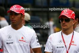 30.10.2008 Sao Paulo, Brazil,  Lewis Hamilton (GBR), McLaren Mercedes, Heikki Kovalainen (FIN), McLaren Mercedes - Formula 1 World Championship, Rd 18, Brazilian Grand Prix, Thursday