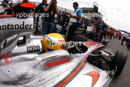 08.06.2008 Montreal, Canada,  Lewis Hamilton (GBR), McLaren Mercedes  - Formula 1 World Championship, Rd 7, Canadian Grand Prix, Sunday Pre-Race Grid