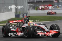 08.06.2008 Montreal, Canada,  Lewis Hamilton (GBR), McLaren Mercedes, MP4-23 and Kimi Raikkonen (FIN), Räikkönen, Scuderia Ferrari, F2008 - Formula 1 World Championship, Rd 7, Canadian Grand Prix, Sunday Race