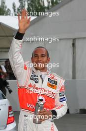 07.06.2008 Montreal, Canada,  Lewis Hamilton (GBR), McLaren Mercedes gets pole position - Formula 1 World Championship, Rd 7, Canadian Grand Prix, Saturday Qualifying