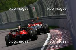 07.06.2008 Montreal, Canada,  Lewis Hamilton (GBR), McLaren Mercedes, Felipe Massa (BRA), Scuderia Ferrari  - Formula 1 World Championship, Rd 7, Canadian Grand Prix, Saturday Practice