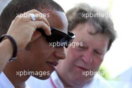 08.06.2008 Montreal, Canada,  Lewis Hamilton (GBR), McLaren Mercedes and Norbert Haug (GER), Mercedes, Motorsport chief - Formula 1 World Championship, Rd 7, Canadian Grand Prix, Sunday