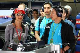 17.10.2008 Shanghai, China,  Michelle Yeoh (MLY, ex. James Bond girl, actor) Girlfriend of Jean Todt with Jet Li, martial artist (Kung fu), actor - Formula 1 World Championship, Rd 17, Chinese Grand Prix, Friday Practice