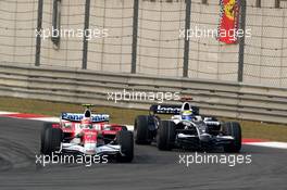 19.10.2008 Shanghai, China,  Timo Glock (GER), Toyota F1 Team, TF108 leads Nico Rosberg (GER), WilliamsF1 Team - Formula 1 World Championship, Rd 17, Chinese Grand Prix, Sunday Race